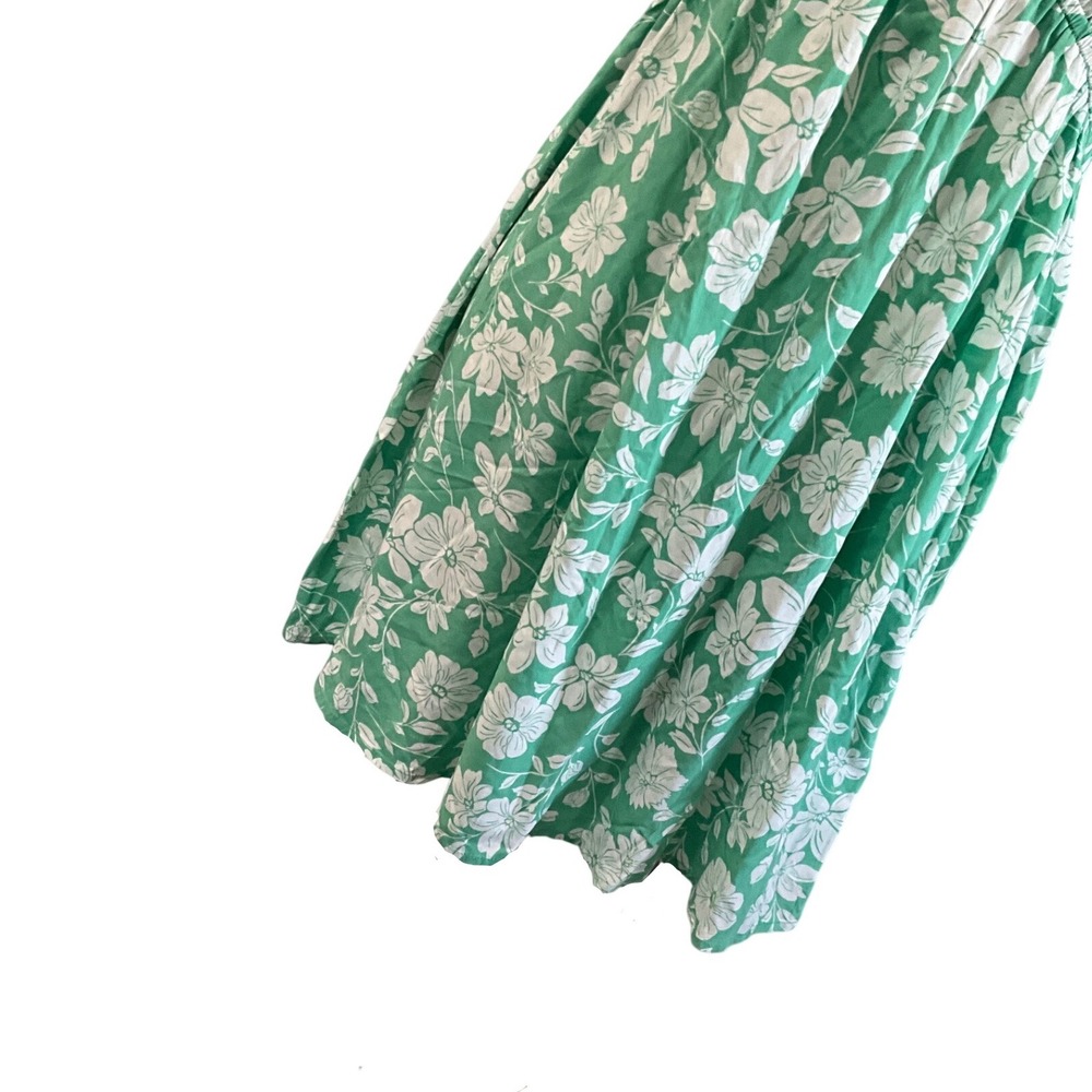 Billabong Enchant Me Floral Mini Dress Green Sweetheart Flutter Sleeve M NWT - Picture 7 of 14